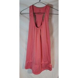 Womens Medium MPG Cool Pink Coral Adjustable Fitted Racerback Tank Top
